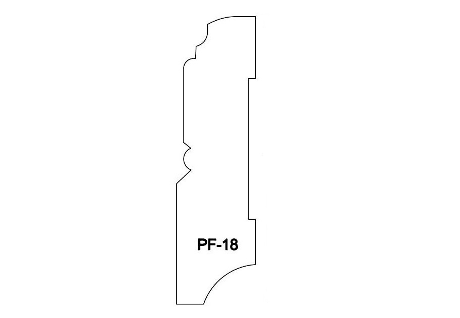 Гнутый плинтус Bentline Дуб массив, Lх110х20 мм. PF18