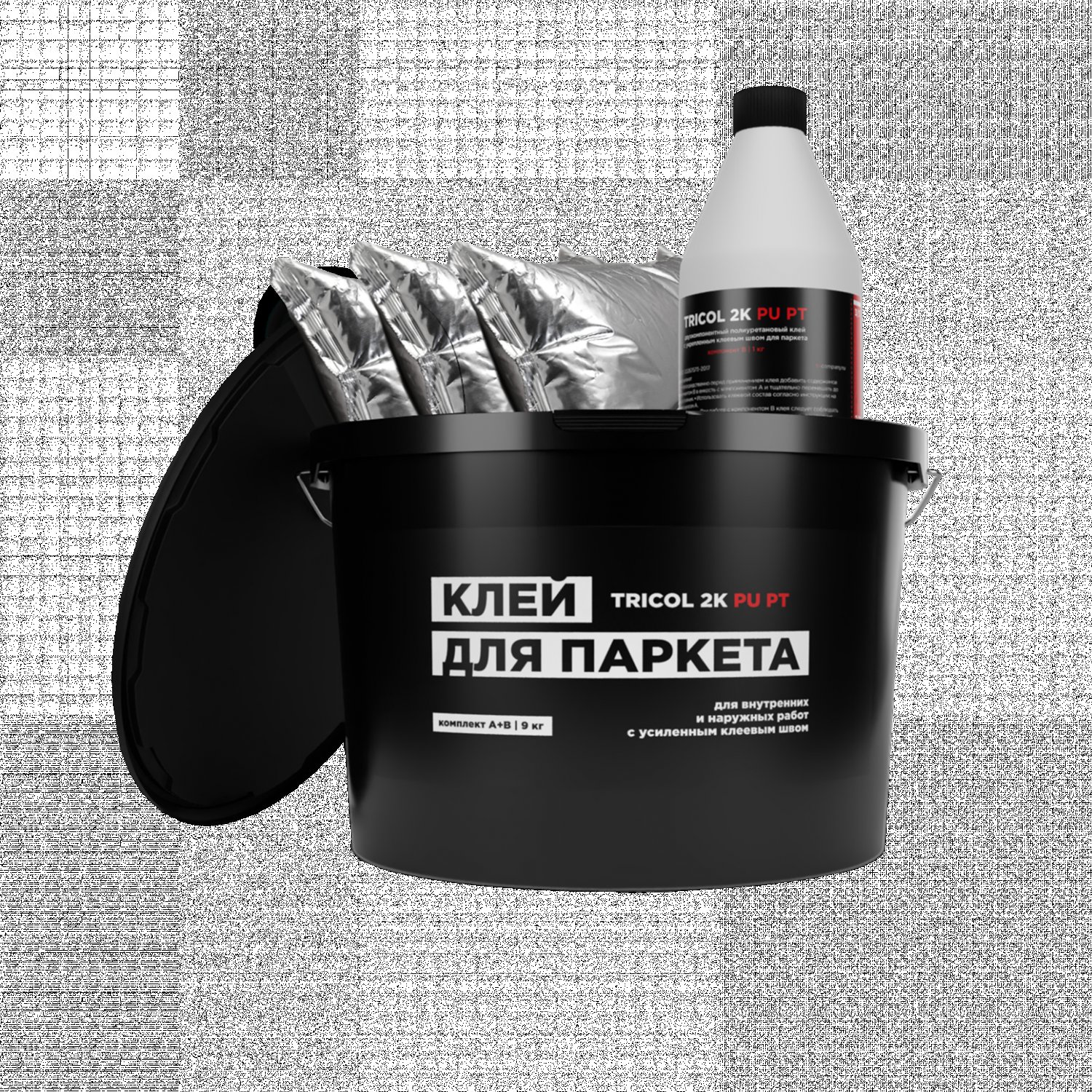 Клей для паркета TRICOL 2K PU PT 4-в-1 TRICOL 2K PU PT 4-в-1