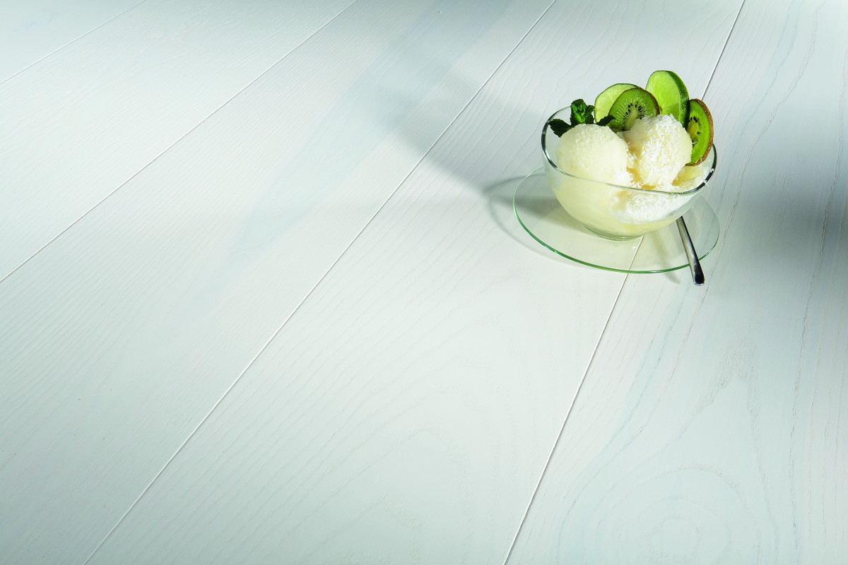 Паркетная доска Ясень Lime Sorbet White, FP, мат. лак, 2200х180х14 мм ("PURE") 